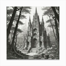 Castle In The Woods 8 Canvas Print