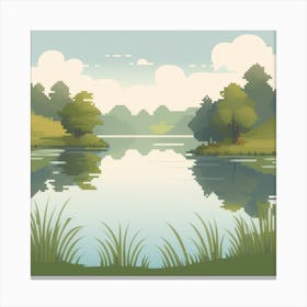 Landscape Pixel Art Canvas Print