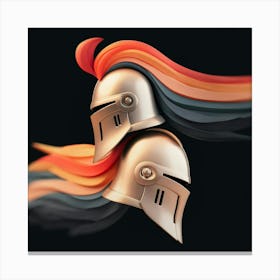 Spartan Helmets Canvas Print