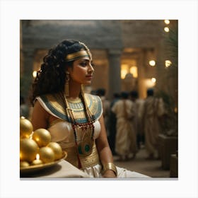 Egyptian lady( pharaoh and ancient Egyptian ) Canvas Print