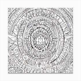 Coloring Page For Adults Canvas Print