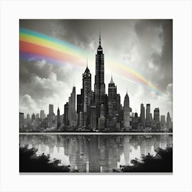 Rainbow Over New York City Canvas Print