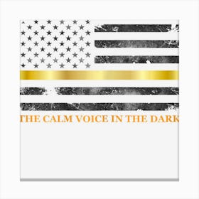 Womens Dispatcher Gifts Thin Gold Thin Yellow Line 911 Canvas Print