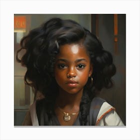 beautiful Afro Girl Canvas Print