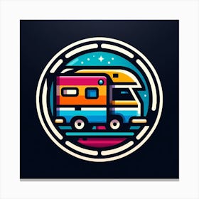 Retro Rv Logo Canvas Print