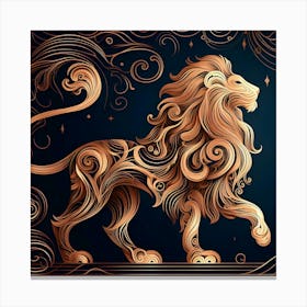 Lion Zodiac Symbol Canvas Print