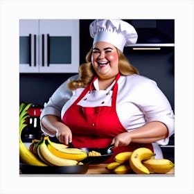 Bananas In The Kitchen Canvas Print