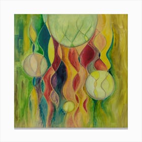 Warm Autumnal Wall Art, Vibrant Abstract Expressions  Canvas Print