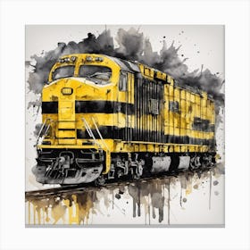 Yellow Train Canvas Print