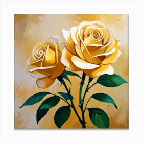 Yellow Roses 1 Canvas Print