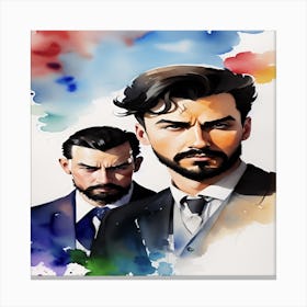 Two Men In Suits Canvas Print