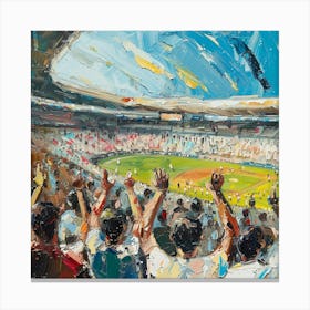 A Stadium Crowd Oil Painting Illustration 1718675164 2 Canvas Print