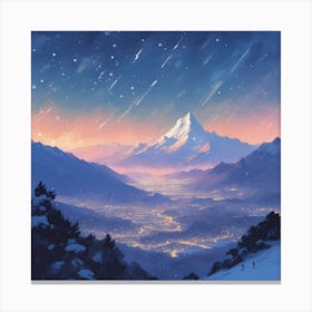 Night In The Mountains 8 Canvas Print