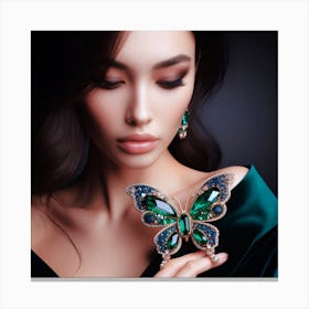 Emerald Butterfly Canvas Print