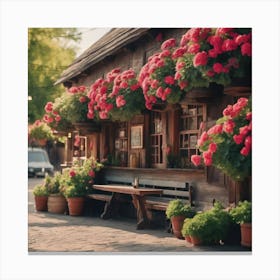 Geraniums Canvas Print