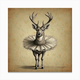 Ballet Deer Canvas Print