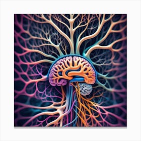 Human Brain And Nervous System 18 Canvas Print