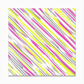 Pink And Yellow Stripes art print Toile