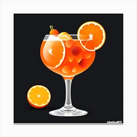 Cocktail With Orange Slices 1 Canvas Print