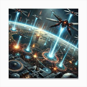 Orbital Siege Network Converted Canvas Print