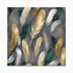 Gold Feathers 1 Canvas Print