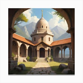 Ancient Monastery Canvas Print