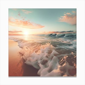 Sunset At The Beach Canvas Print