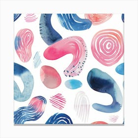 Abstract Watercolor Pattern 5 Canvas Print