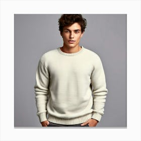 Man In A Sweater 3 Canvas Print