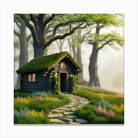 Fairy House In The Forest 2 Canvas Print