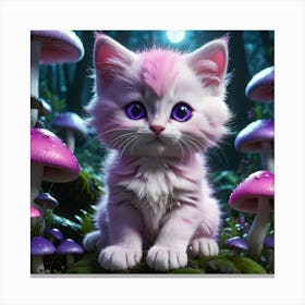 A Pink Kitten Canvas Print