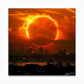 Eclipse 2024 - Sun Eclipse Canvas Print