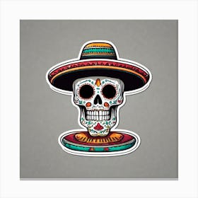 Day Of The Dead Skull 34 Canvas Print
