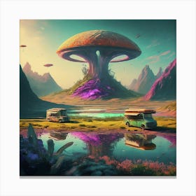 Psychedelic Landscape 3 Canvas Print