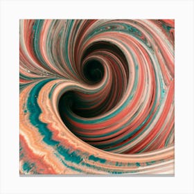 Close-up of colorful wave of tangled paint abstract art 31 Canvas Print