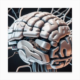Brain With Wires 3 Canvas Print