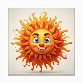 Cartoon Sun 1 Canvas Print