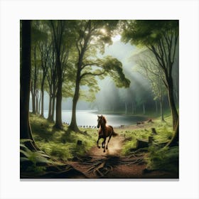 Horse In The Forest 1 Canvas Print