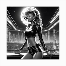 Futuristic Girl Canvas Print