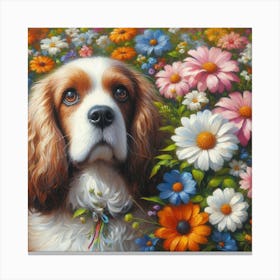 Dog In The Garden 1 Canvas Print