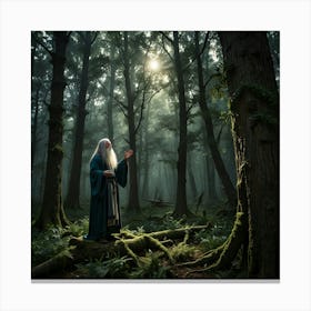 Old Man In The Forest Canvas Print