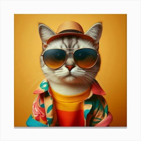 Cat In Sunglasses 1 Canvas Print