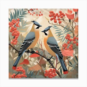 Bird In Nature Cedar Waxwing 1 Canvas Print