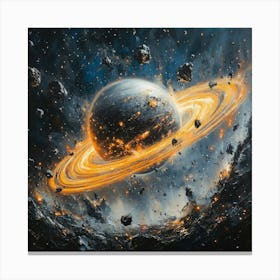 Saturn Art Canvas Print