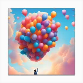 Balloons In The Sky 1 Canvas Print