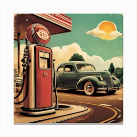 Vintage Gas Station Canvas Print