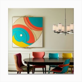 Colorful Dining Room 1 Canvas Print