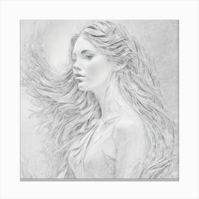 Woman With Long Hair Canvas Print