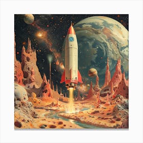 Space Rocket 1 Canvas Print