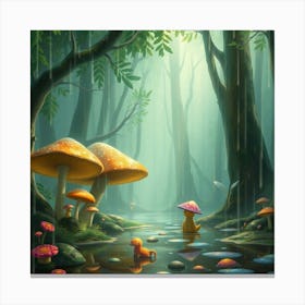 Mushroom Forest 11 Canvas Print